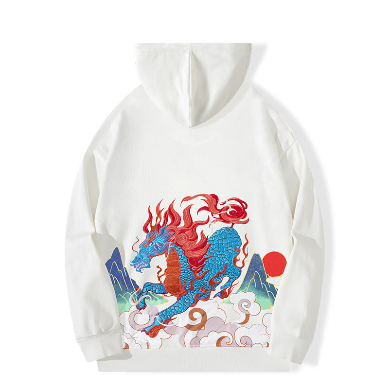 Unisex hoodie with dragon print