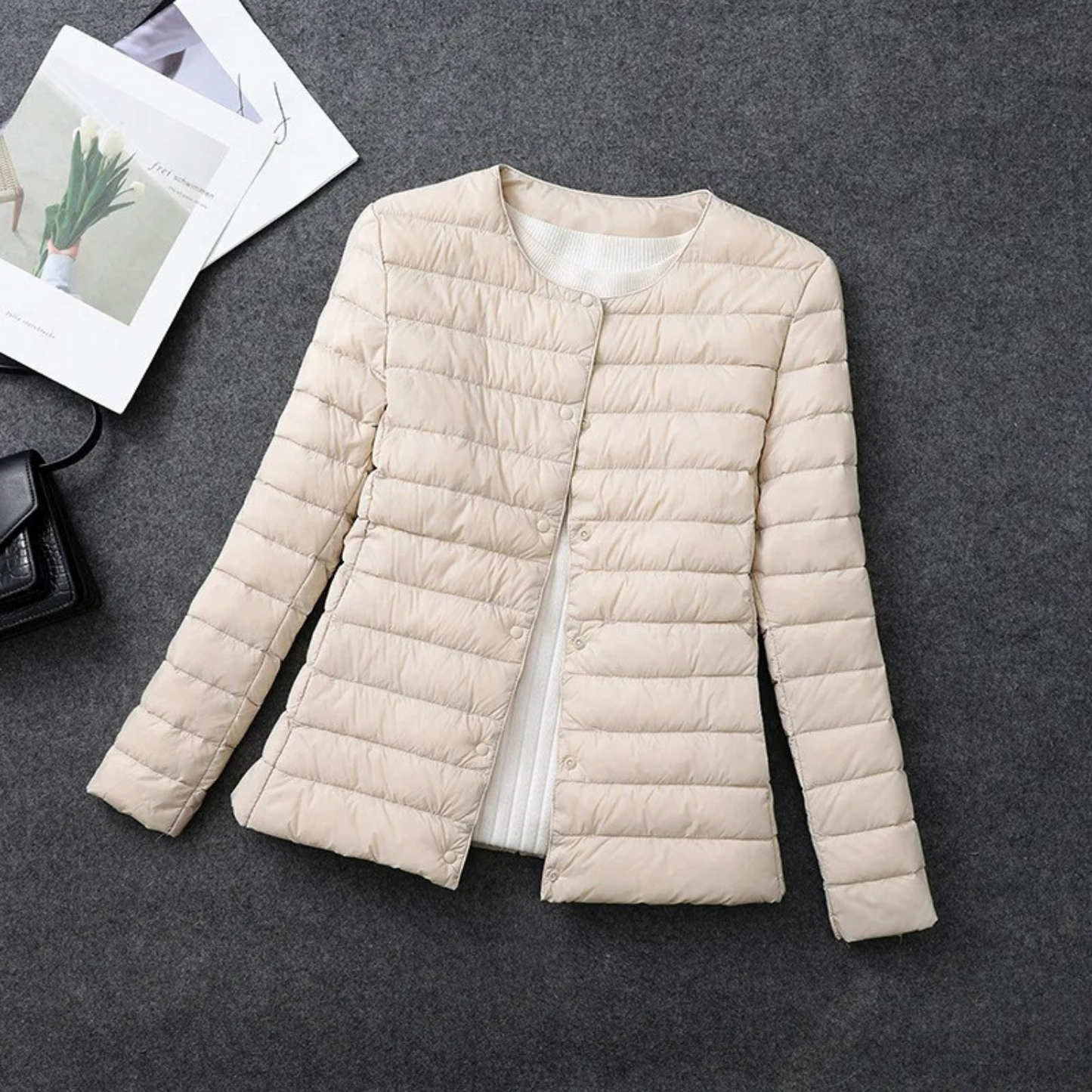 Women's Puffer Jacket | With Buttons