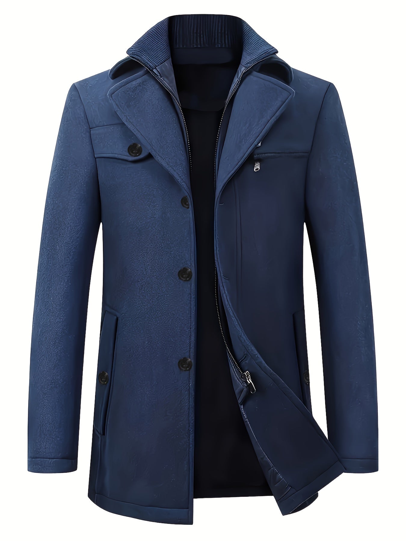 Floris | Casual zip-up wool jacket for men, solid color
