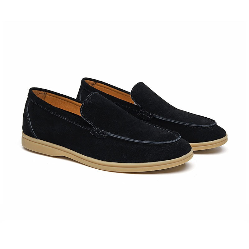 Exclusive suede loafers for men in Milanese style
