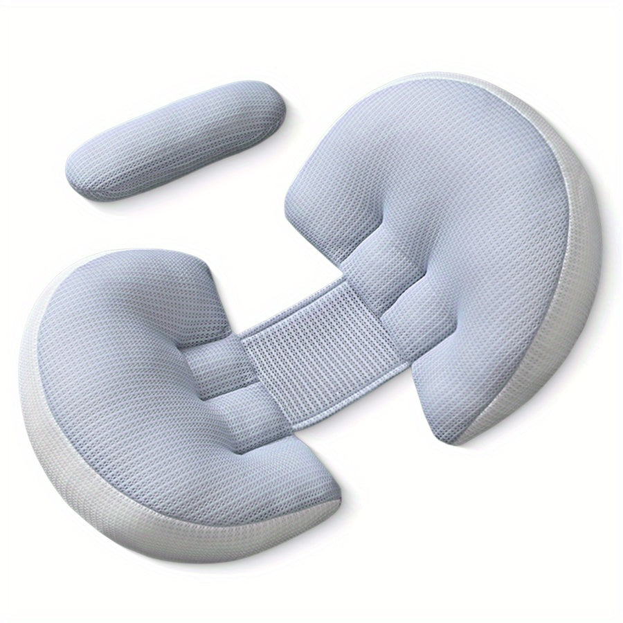 BellyNest™ – Ergonomic 2-in-1 Pregnancy Pillow for Side-Sleeping Comfort & Support