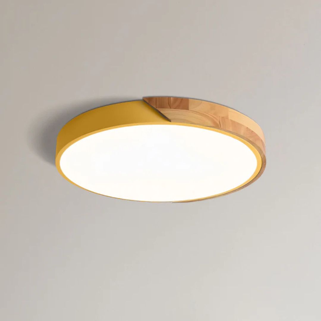 Delos - Scandinavian wooden LED ceiling light