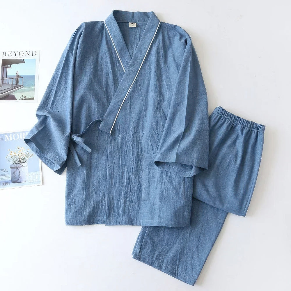 Traditional Japanese Kimono Pajamas for Men