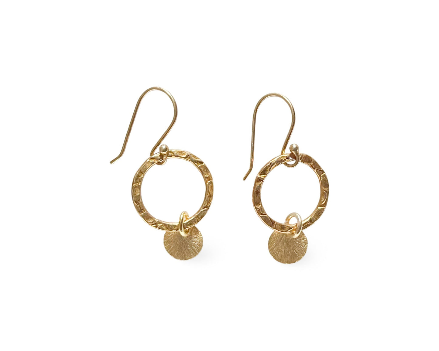 Beatrix | ene Earrings with hammered design - TrendAura