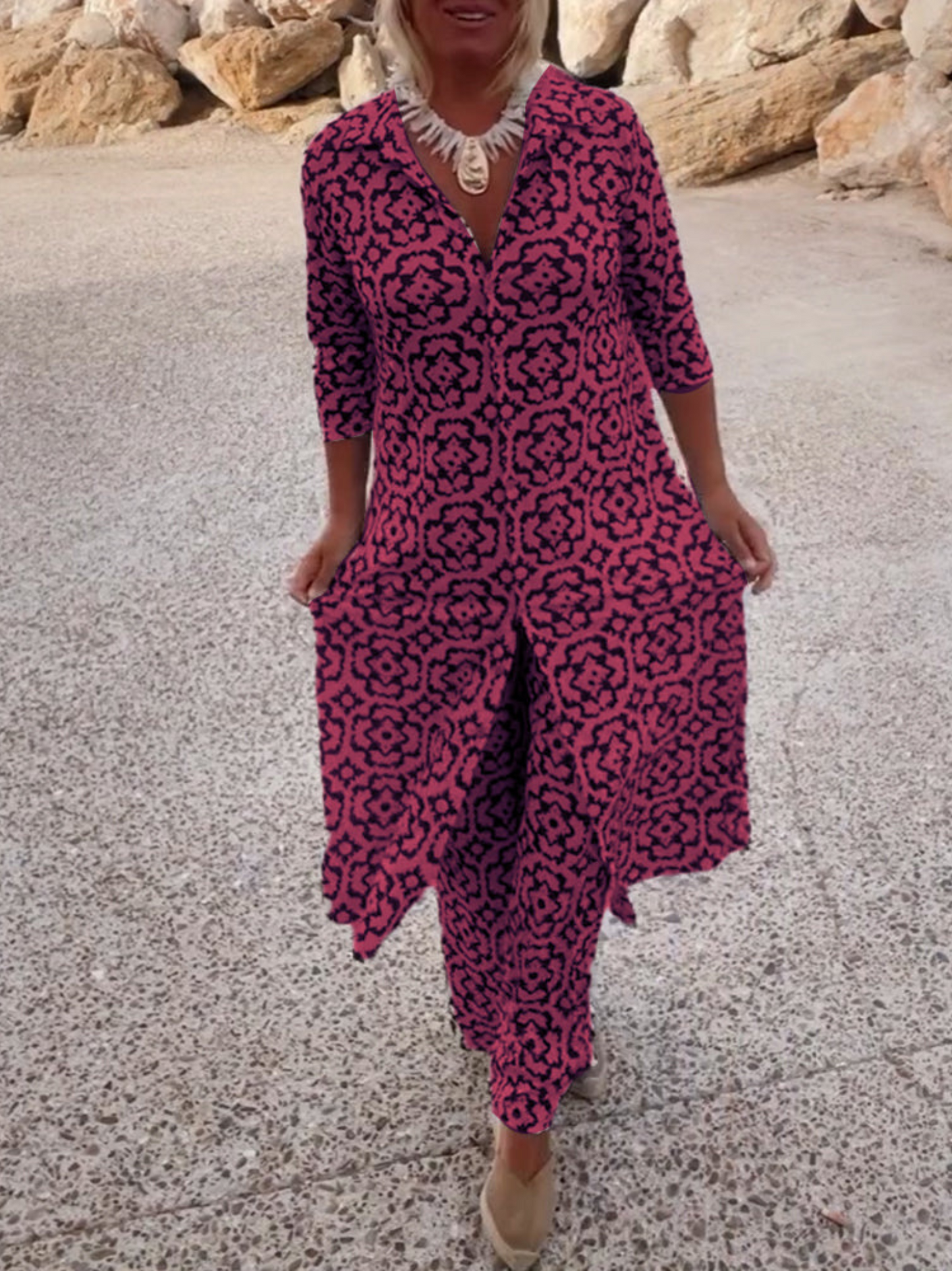 Stylish Printed 2-Piece Set For Women | Trendy