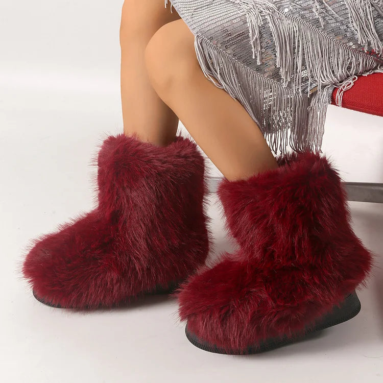 Velmora | Women’s Warm Ankle Slip-On Boots