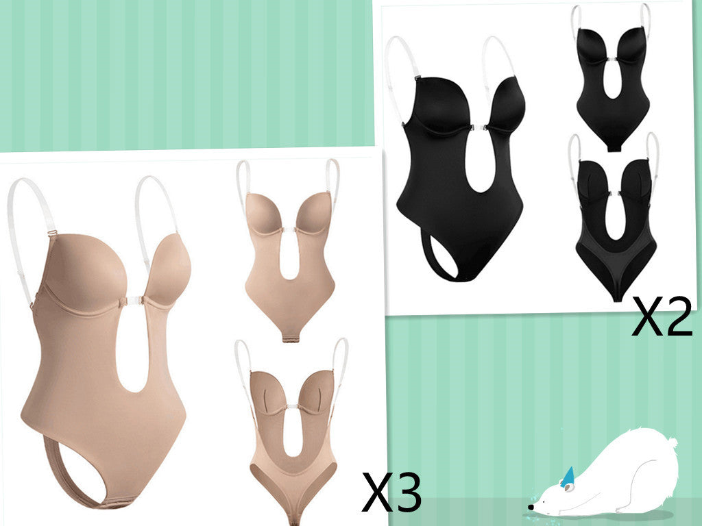 Holly – Eng cut one-piece with deep V-neckline and tight waist