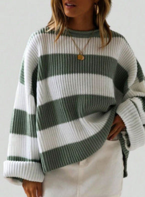 Casual striped sweater for women