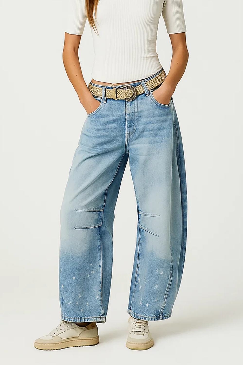 Retro Cut Casual Jeans for Women