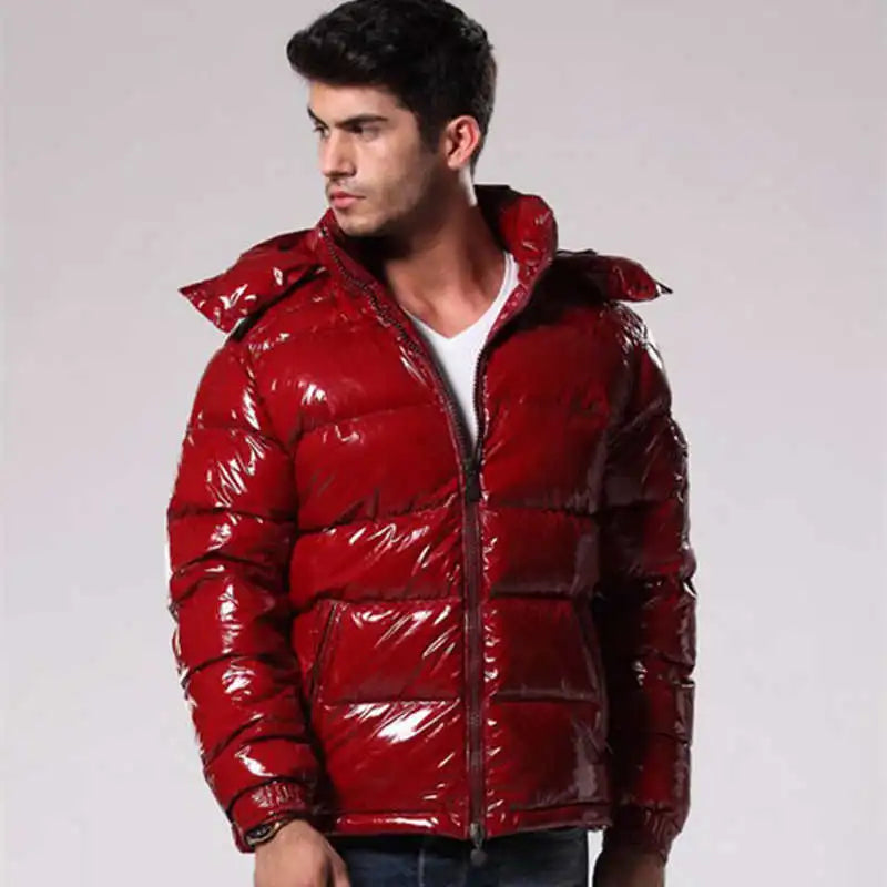 Eloura-Moda | Shiny men's puffer jacket