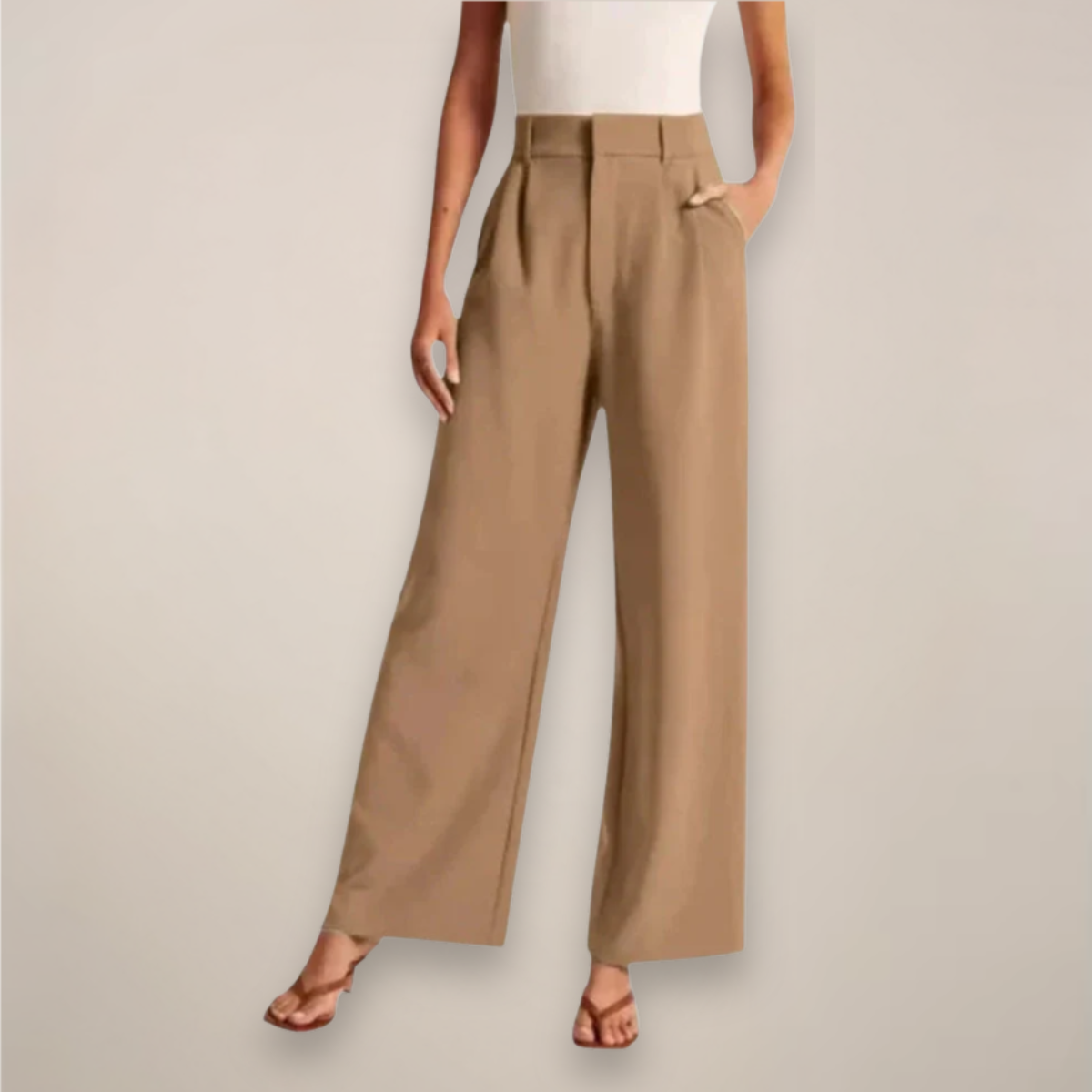 Womens Wide Leg Trousers | High Waist Office Look