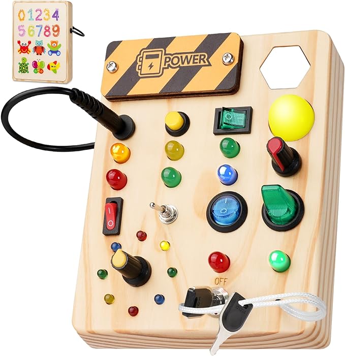 SparkQuest - Montessori Board for Toddlers with 27 LED Lights - TrendAura