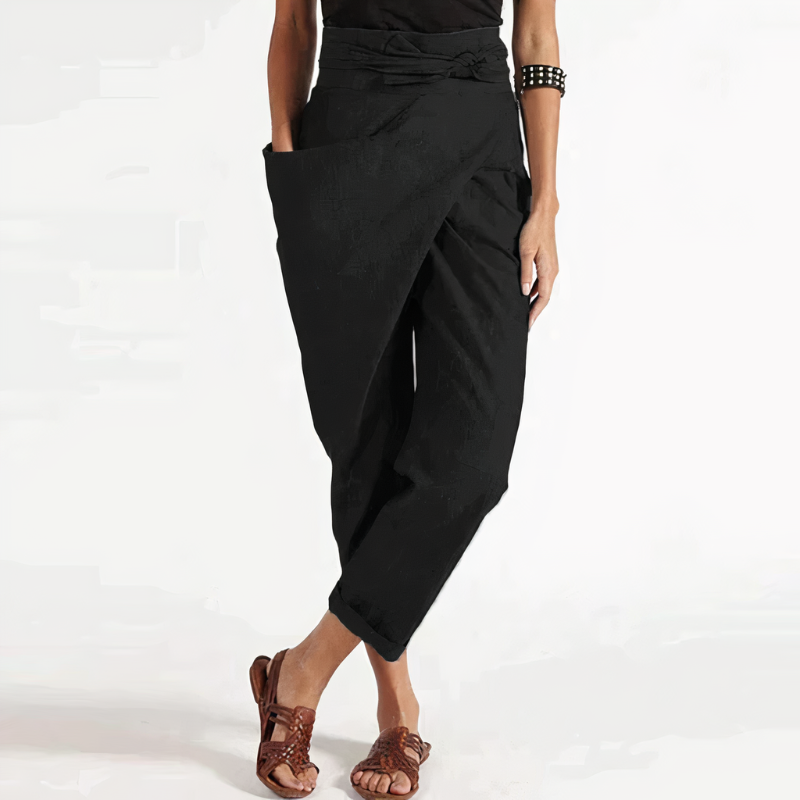 Women’s Wrap Style Trousers | Cropped