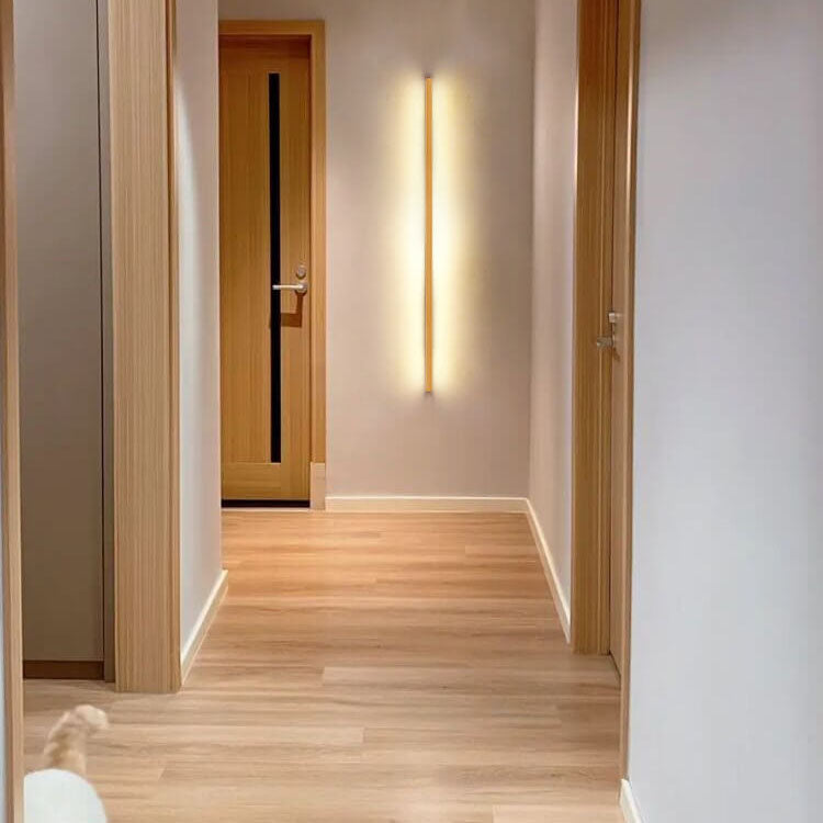 Wall sconces Minimalist wooden LED light fixture