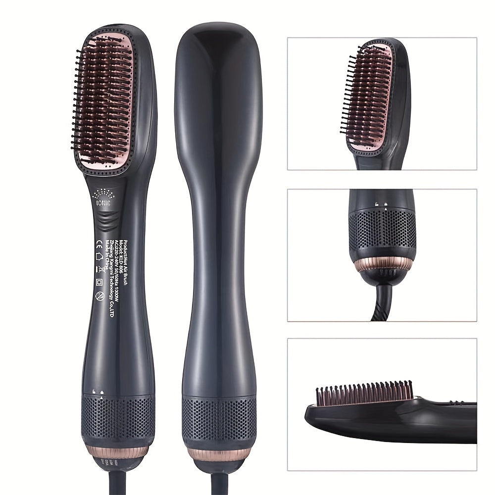 StyleFlow™ – 2-in-1 Hot Air Brush for Drying, Straightening & Soft Curls - TrendAura