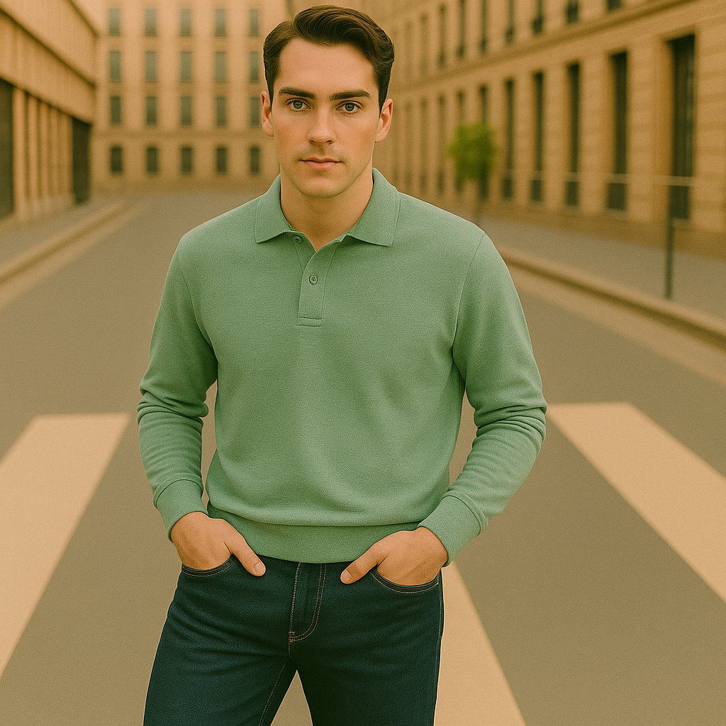 Casual Long Sleeve Shirt for Men | Simple