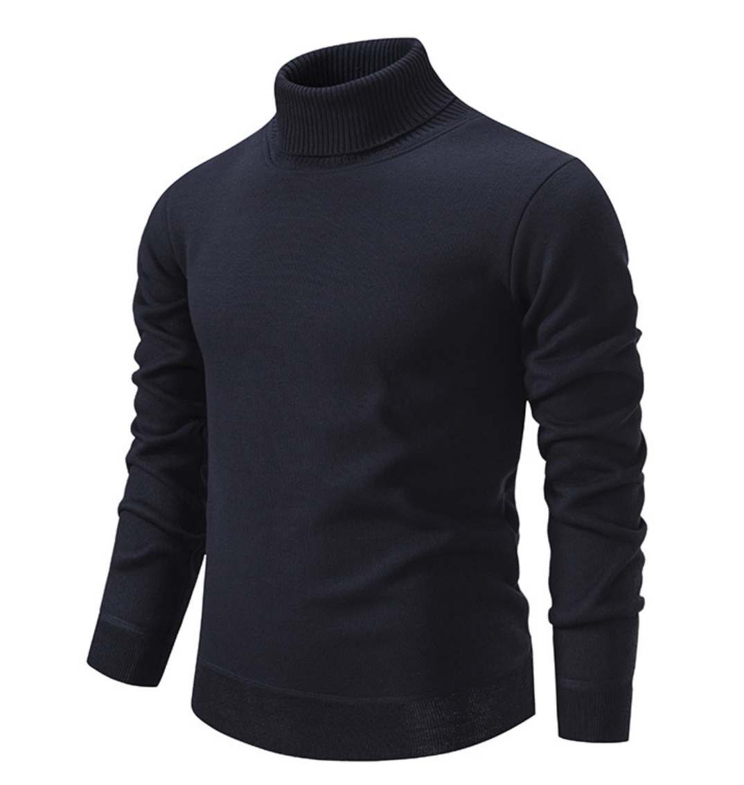 Soft wool turtleneck for men