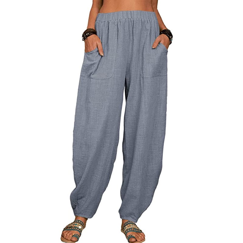 Zinzi - Casual harem pants in cotton and linen