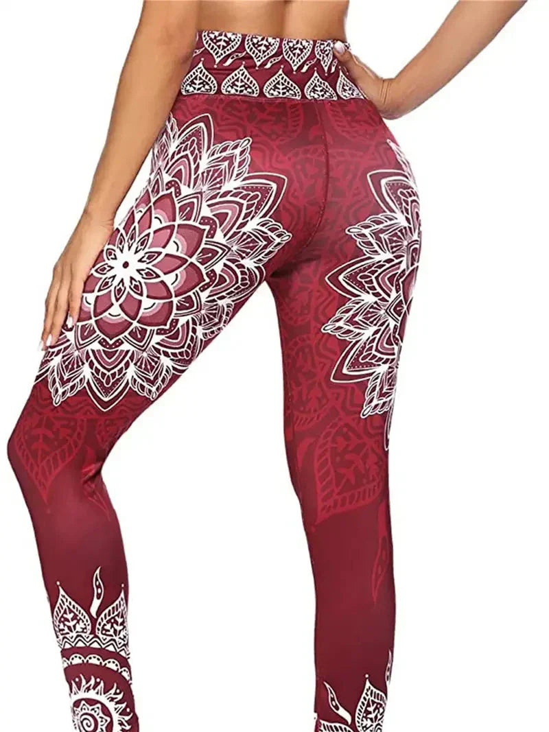 Gins | Sport Leggings with Floral Pattern for Fitness