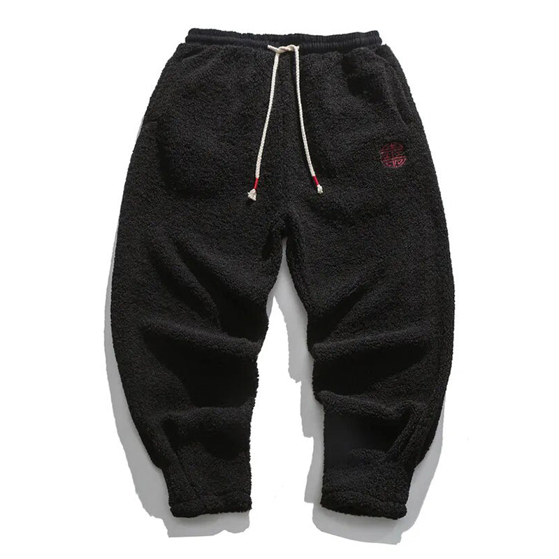 Comfortable fleece jogging pants men