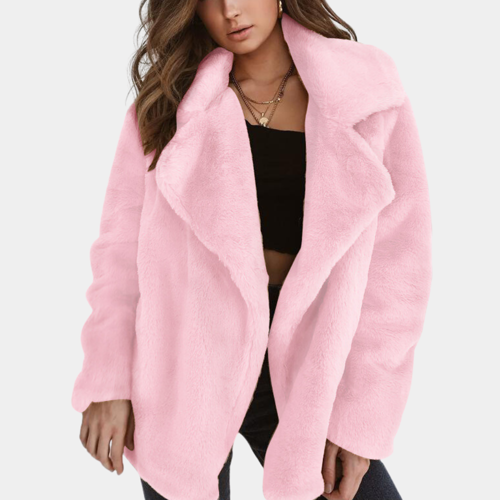Comfortable plush winter coat for women