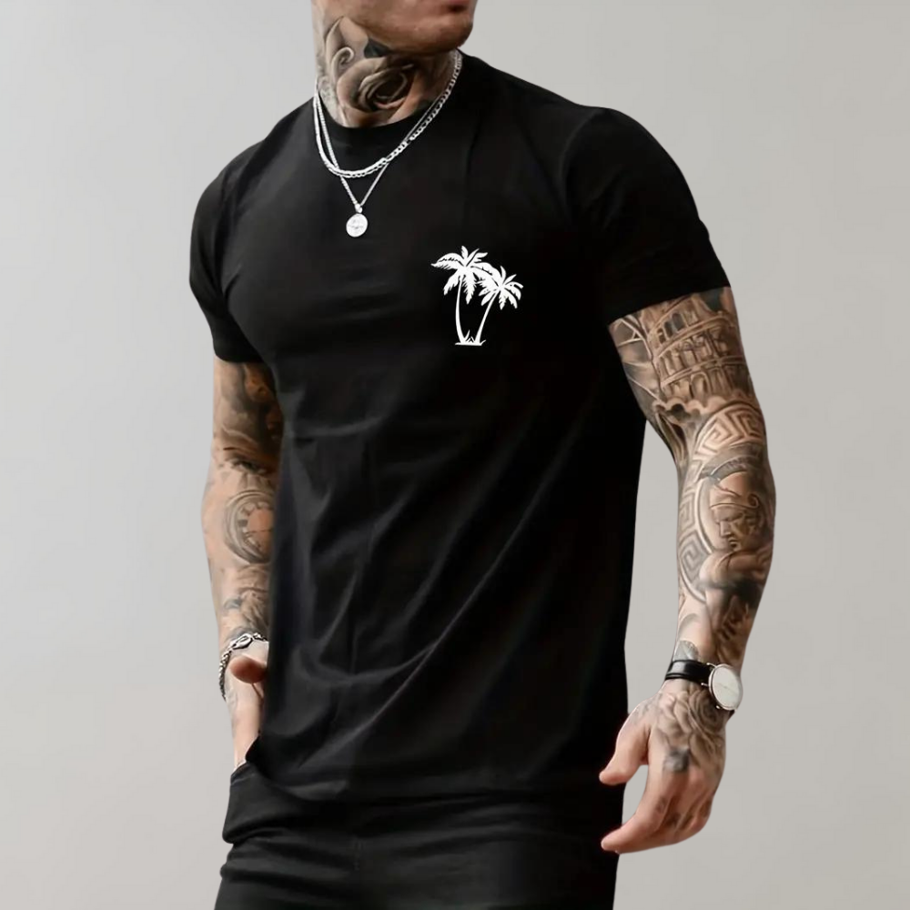 Bradley | Men's T-Shirt with Palm Tree Graphic