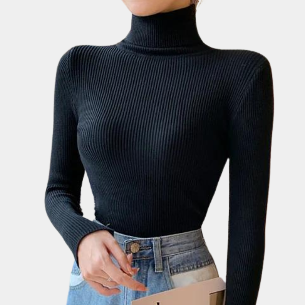 Women's Turtleneck Sweater Knit Elegant Style for Everyday and Office