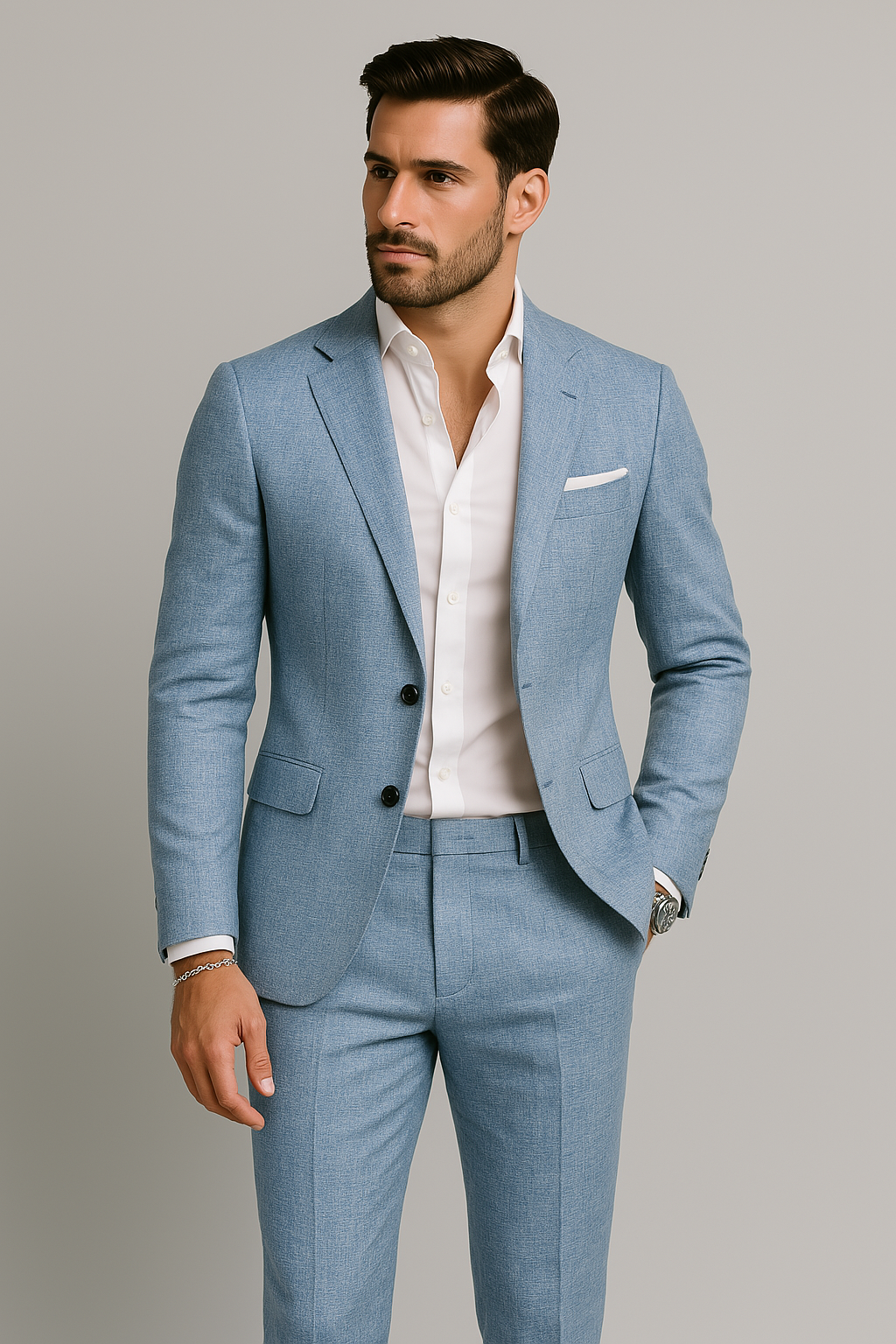 TrendAura | Elegant Linen Suit for Men