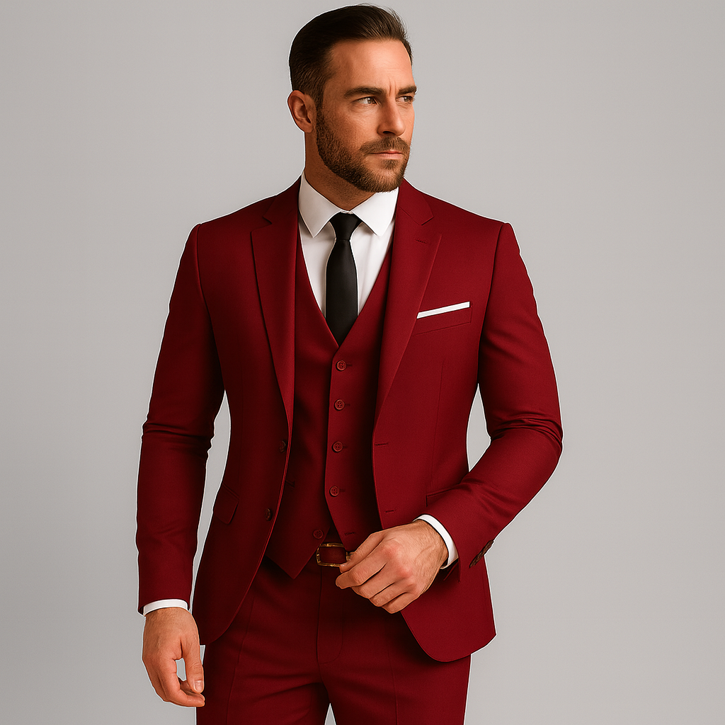 TrendAura | 3-Piece Slim Fit Men’s Suit