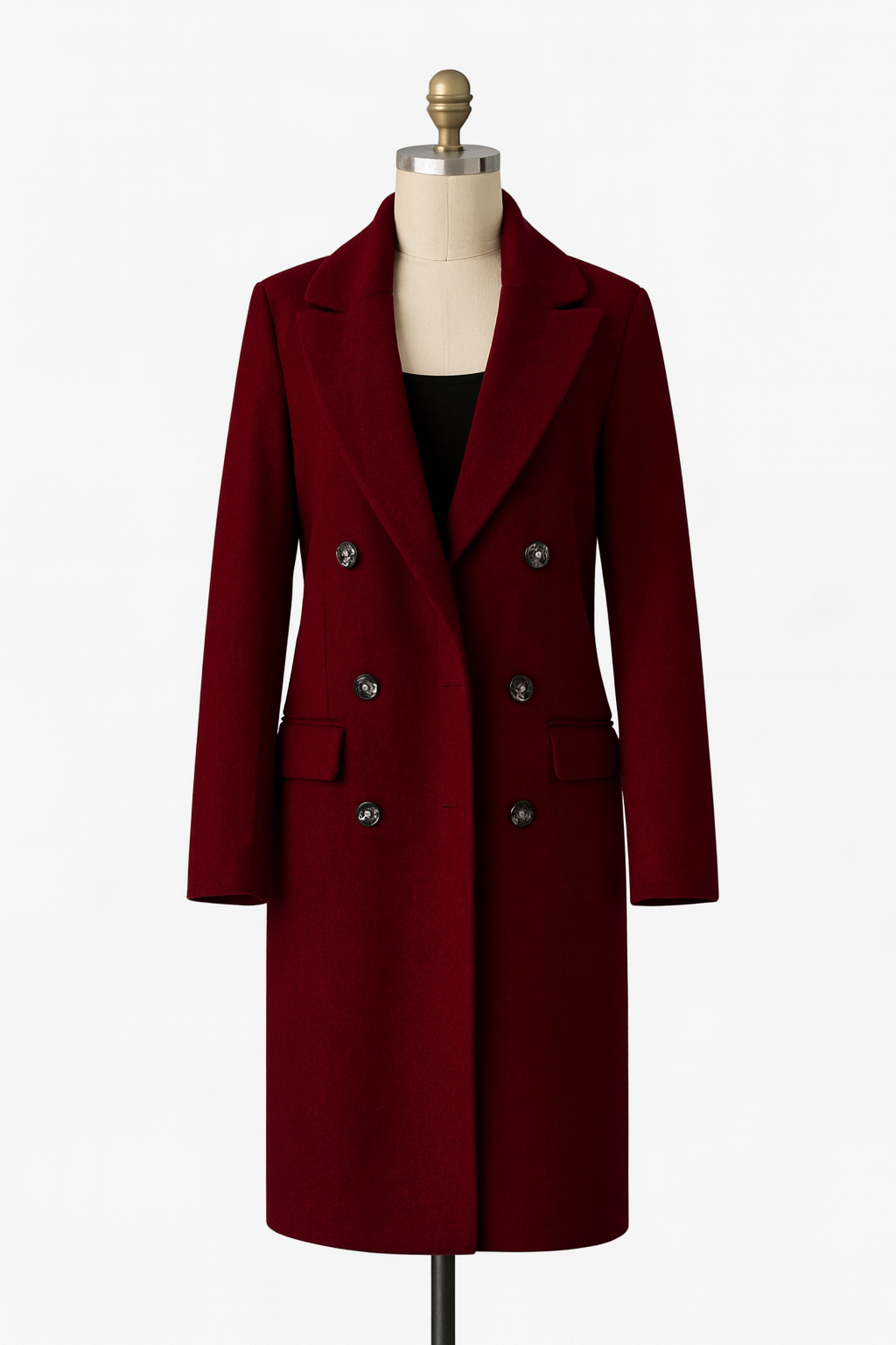 TrendAura | Wool Trench Coat