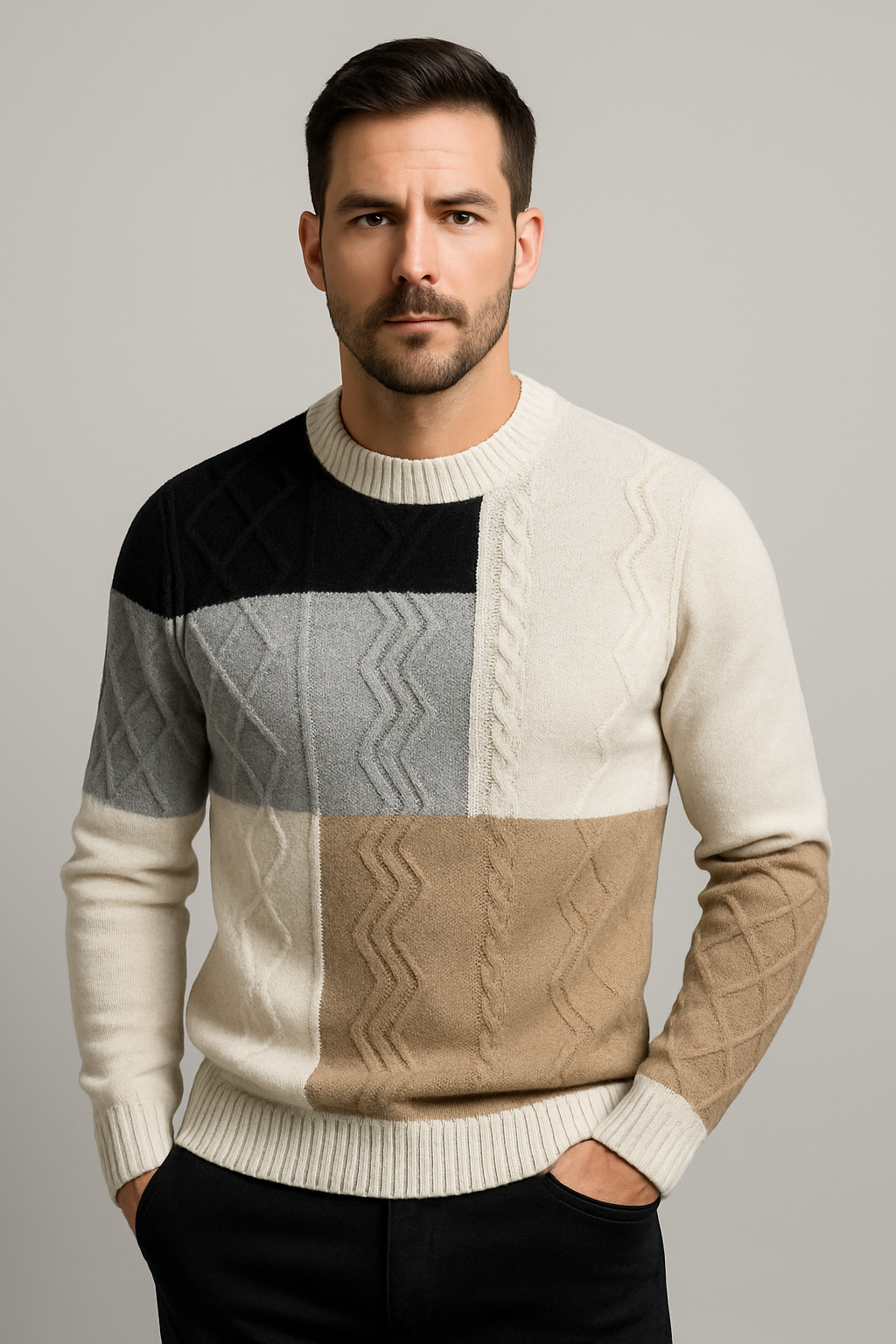 TrendAura | Men's Casual Knit Jumper