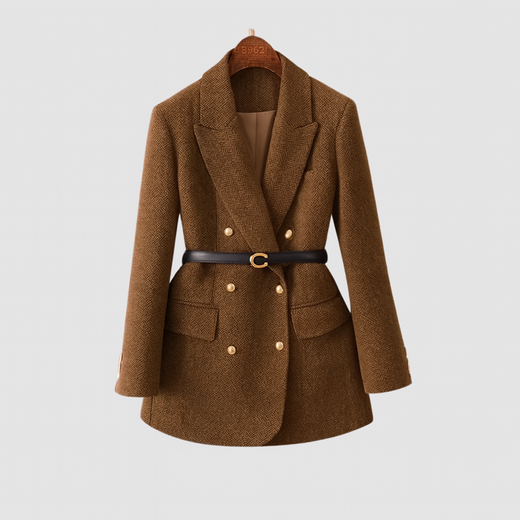TrendAura | Double-Breasted Tweed