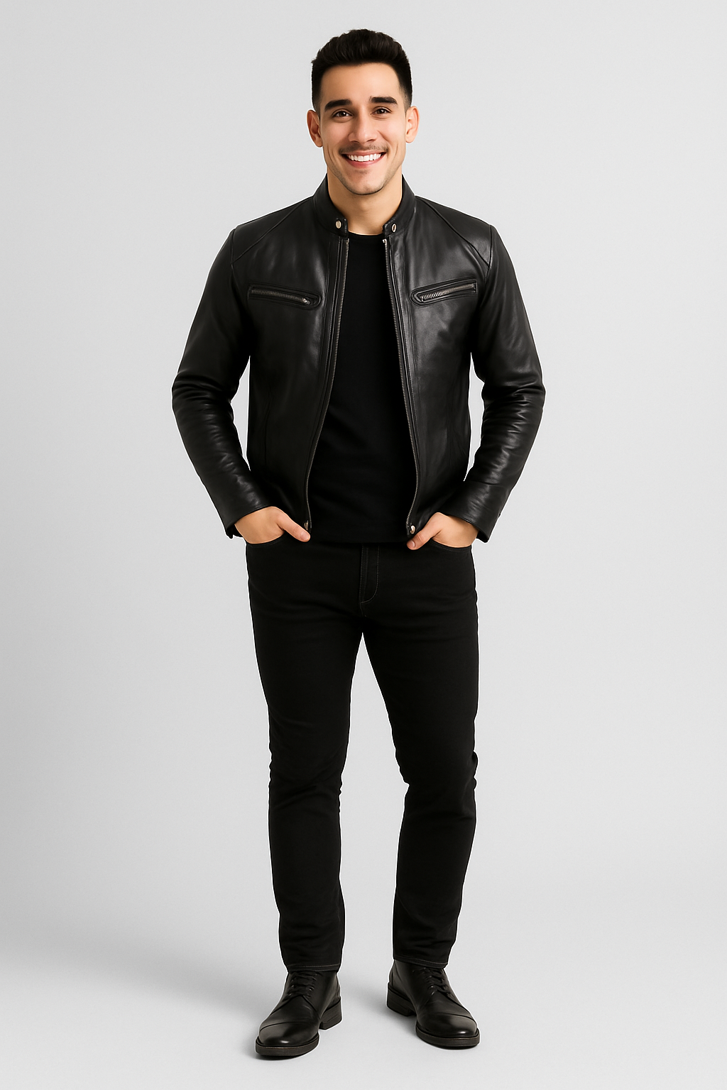TrendAura | Refined Leather Jacket