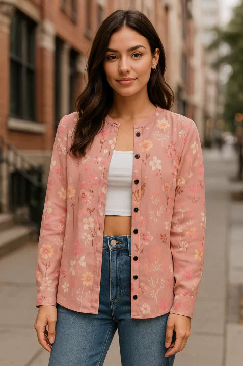 Women’s Floral Button Up Cardigan | Longline