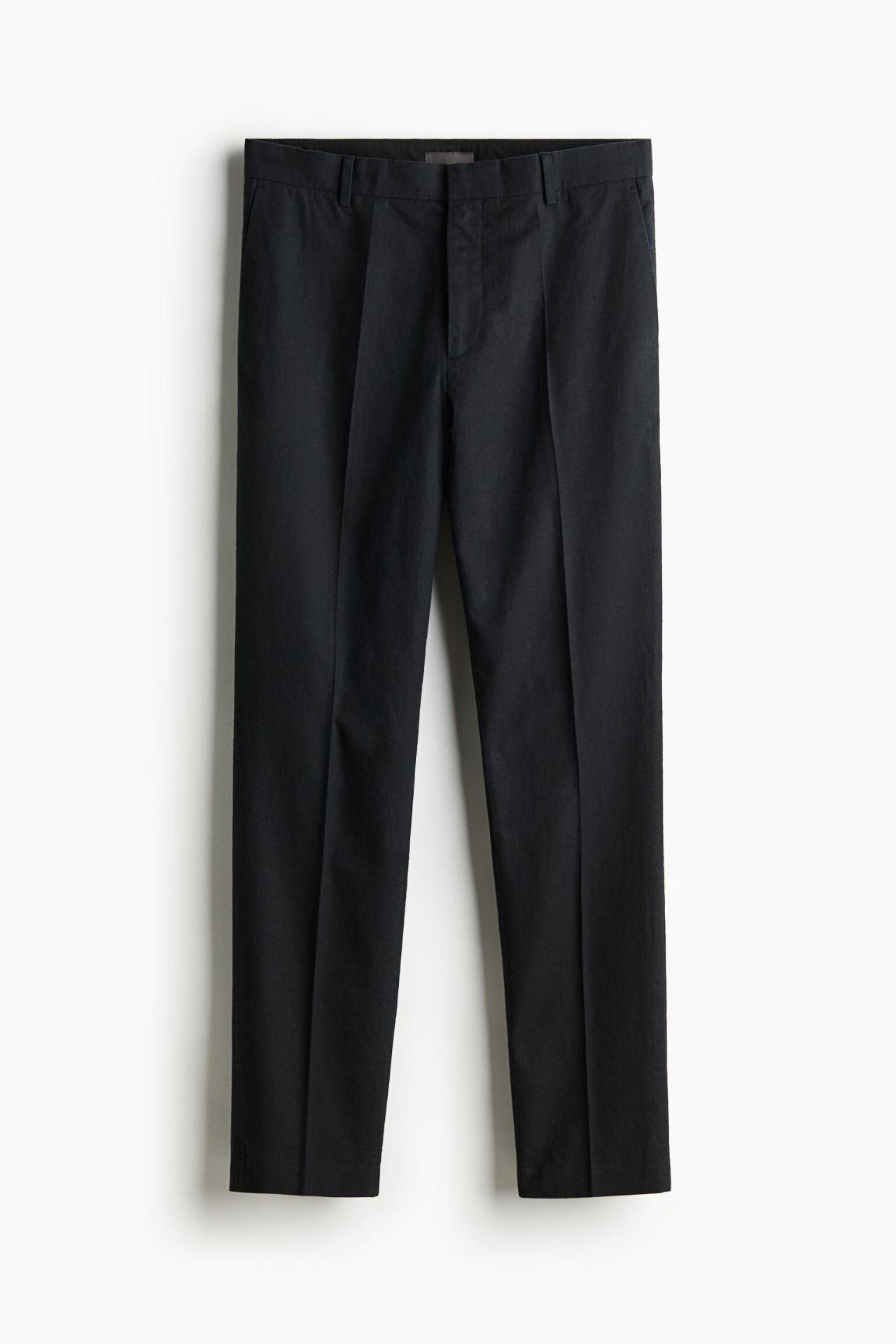 Chino pants with straight leg made of cotton and linen