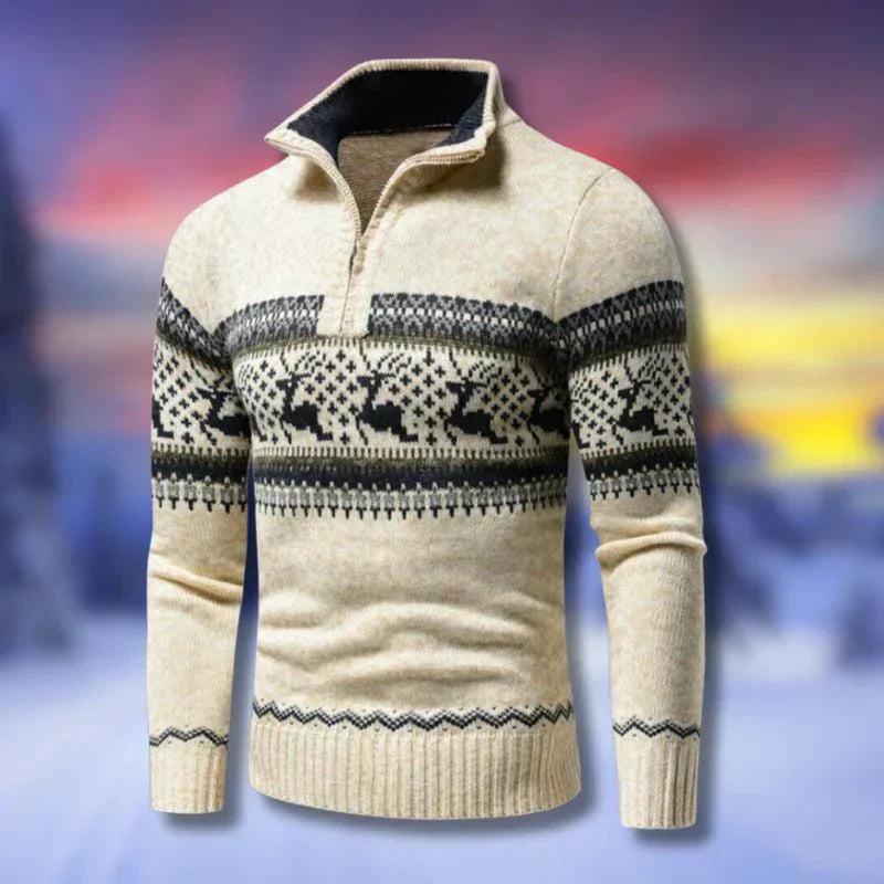 Austin - Men's Christmas zip-up sweater