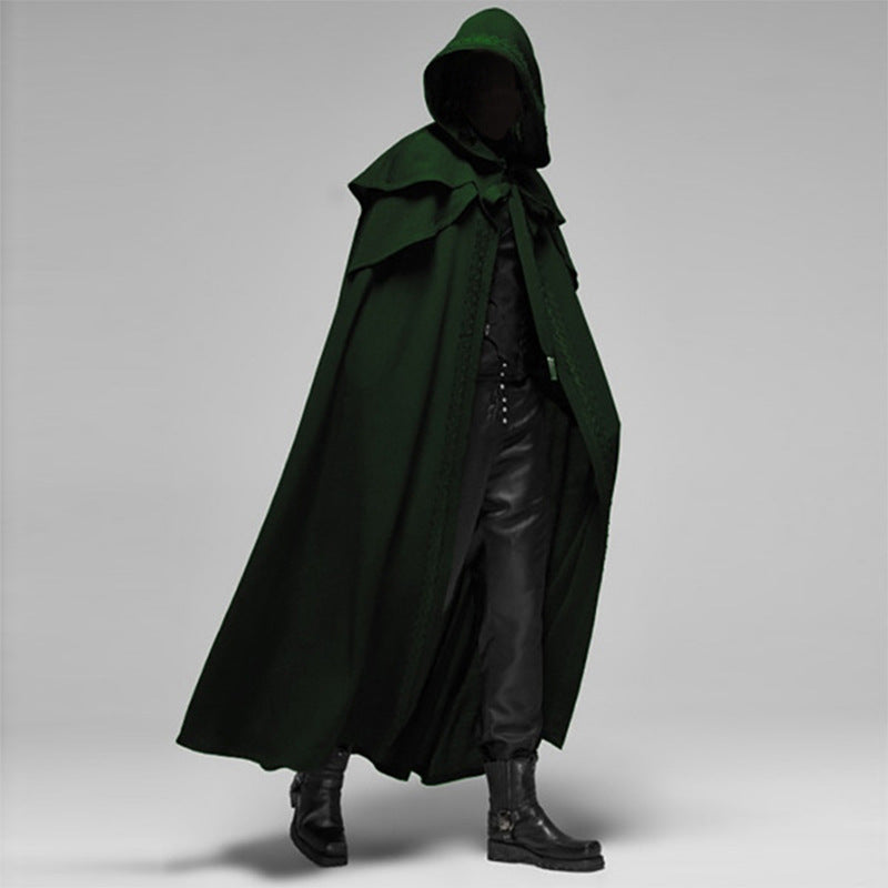 Gothic hooded cape for men - mystic style