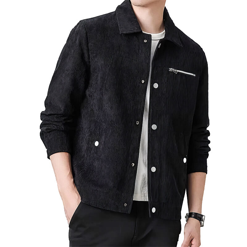 High-quality men's transitional jacket in classic velvet