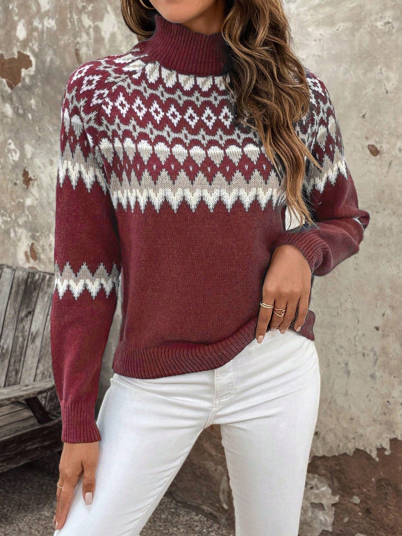 Classic turtleneck sweater for women