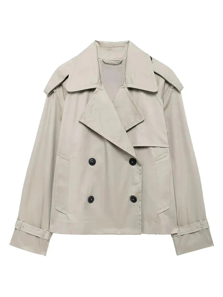 Women's Cropped Trenchcoat