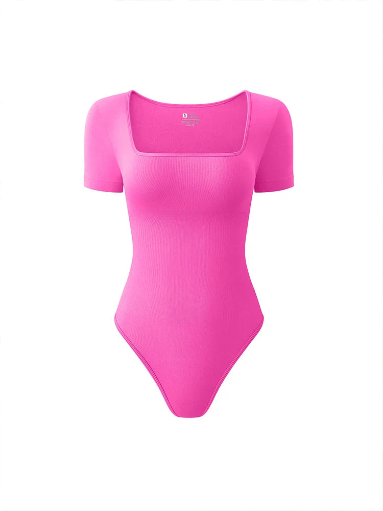 Women's Seamless Bodysuit with Short Sleeves