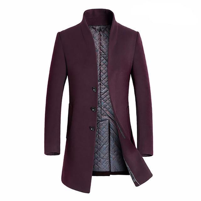 Elegant men's overcoat made of wool