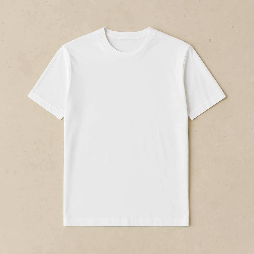 Elegant cotton blend crewneck T-shirt