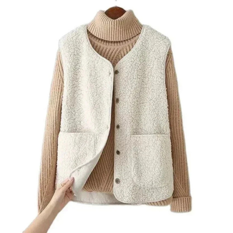 Sleeveless Vest Cozy Sheepskin Effect | Light and Warm