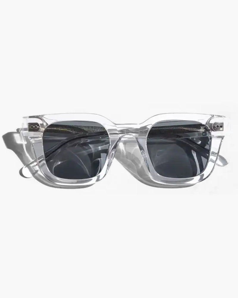 Caleb – Retro Square Sunglasses for Men with UV Protection Transparent - TrendAura