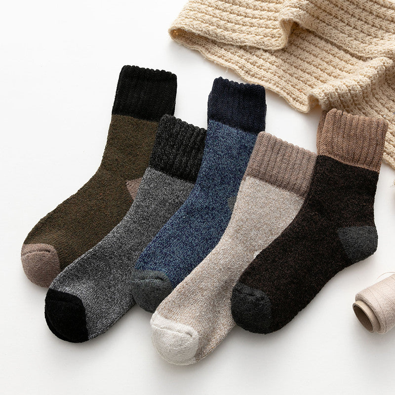 5 Pairs Unisex Nordic Style Knit Socks – Ultra Warm & Soft Winter Comfort