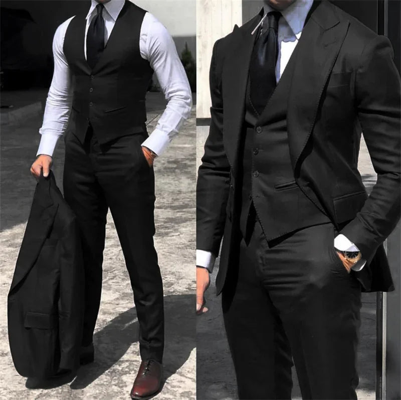 Classic men's suit pants and vest for weddings and business events