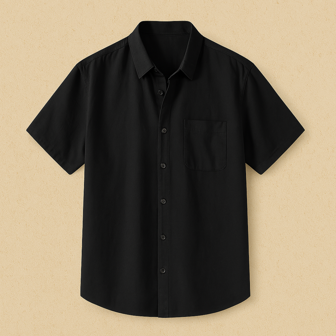 Classic short-sleeve shirt made of Italian linen
