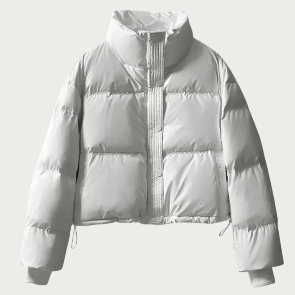 Fashionable puffer jacket with cropped design