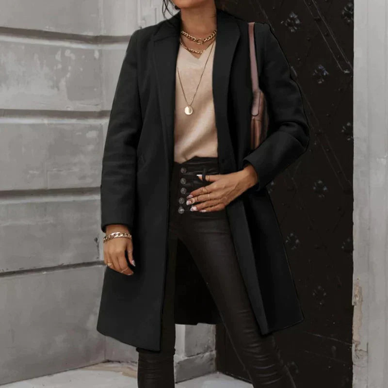 Women's Winter Trench Coat | Single-Breasted & Fitted